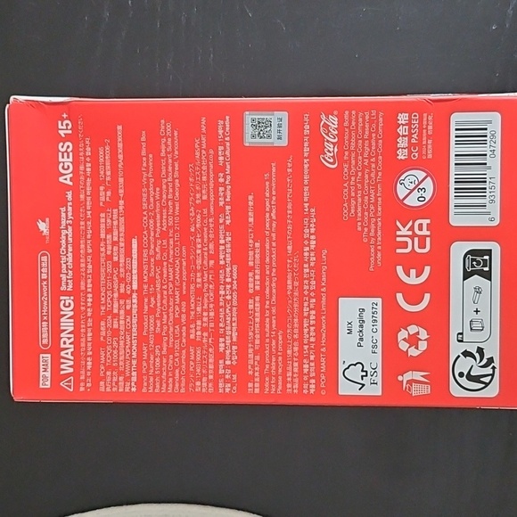 Authentic Now Discontinued Popmart Unopened Coca-Cola The Monsters Labubu - Picture 2 of 5